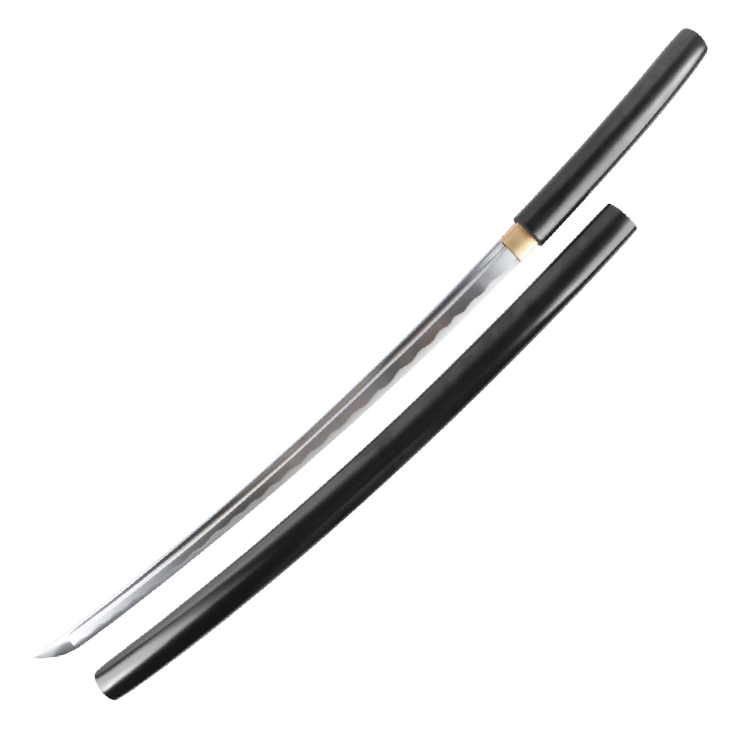 40" Black Shirasaya w/ Scabbard) | Collectible 1045 Carbon Steel Katana