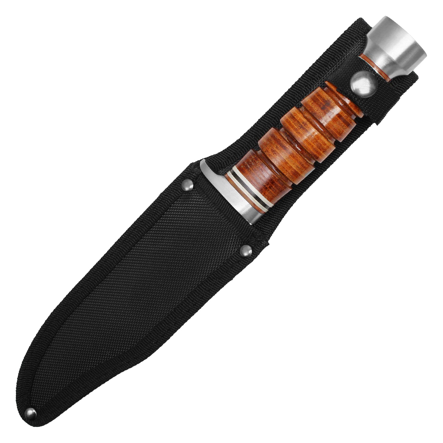 Buckshot Knives - 12" Brown Wood | Hunting Tactical Knife