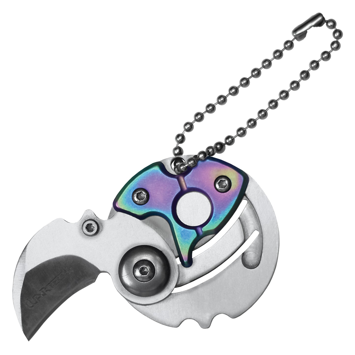 Wartech - 2.5" Rainbow Coin Knife | Folding Pocket Knife