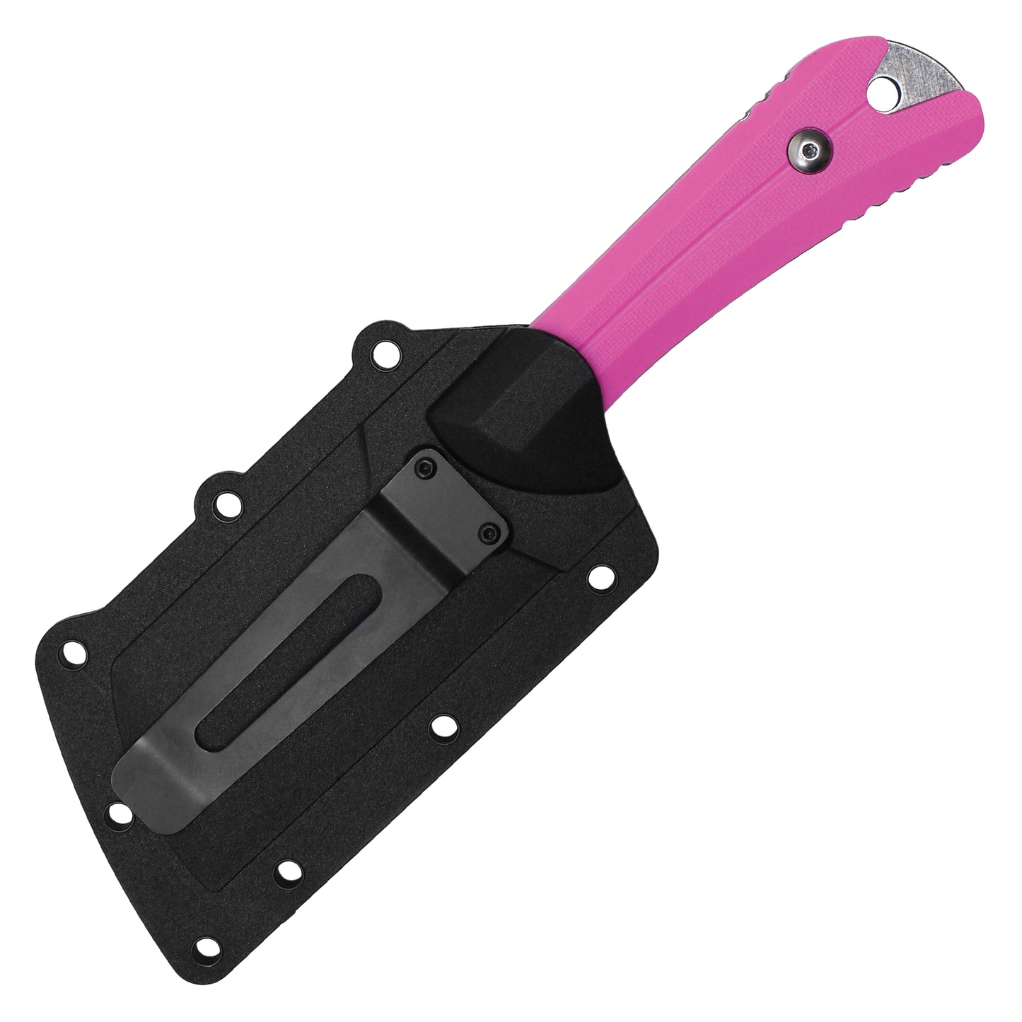 Wartech - 7.5" Stonewashed Blade and Pink ABS Handle | Fixed Blade Hunting Knife