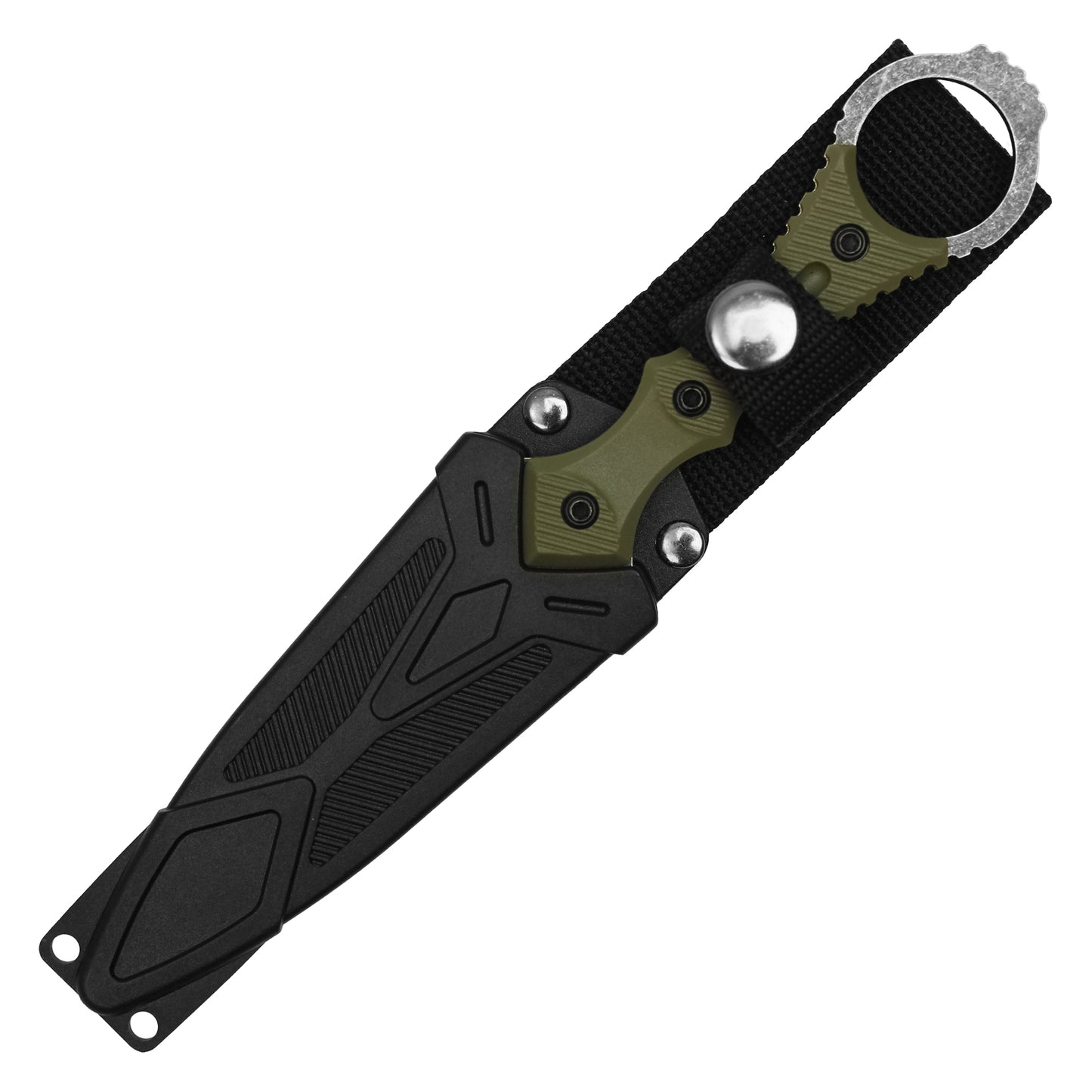 Wartech - 8.25" Green Stonewashed Dagger | Fixed Blade Hunting Knife