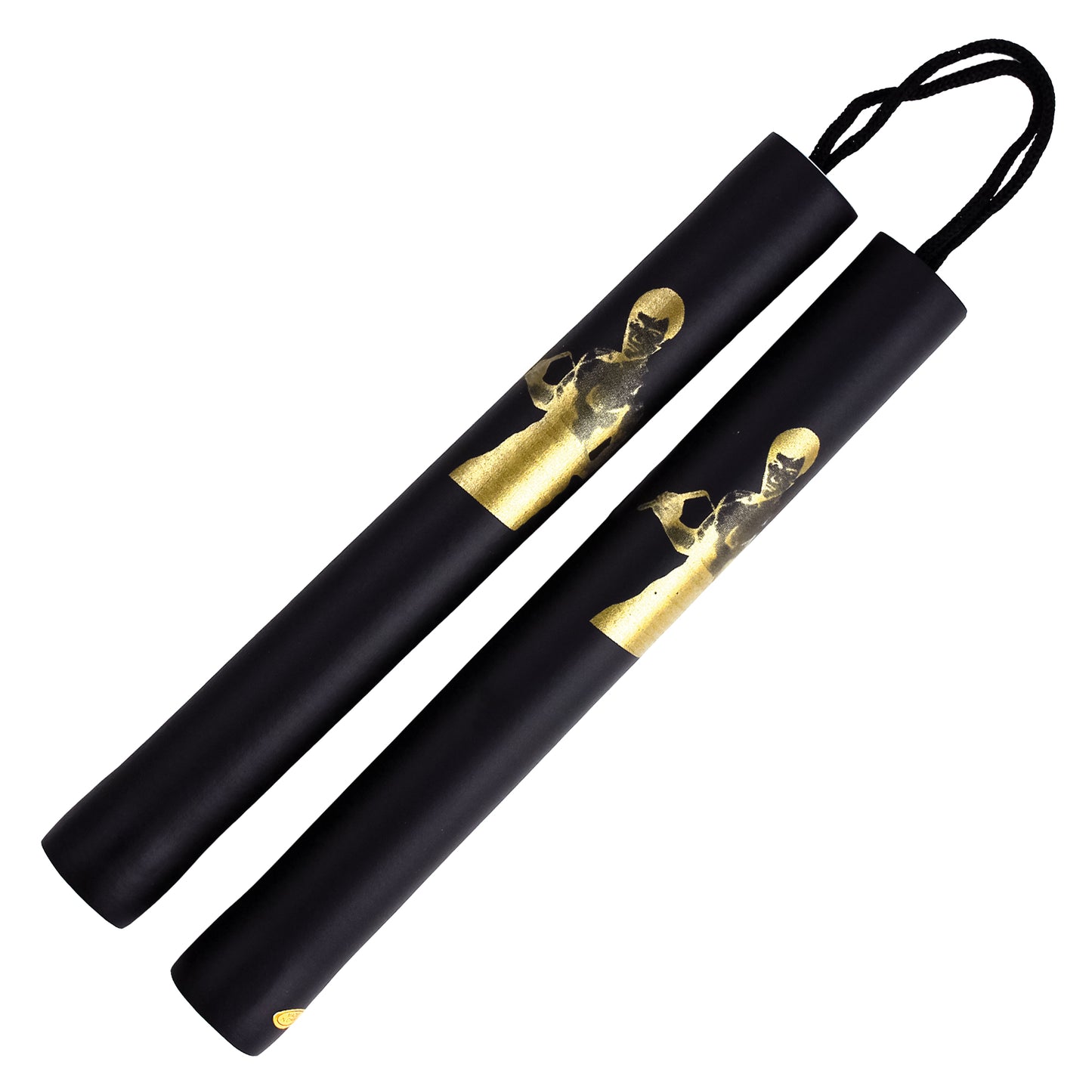 12" Black Bruce Lee Foam Nunchaku | Martial Arts Training Weapon