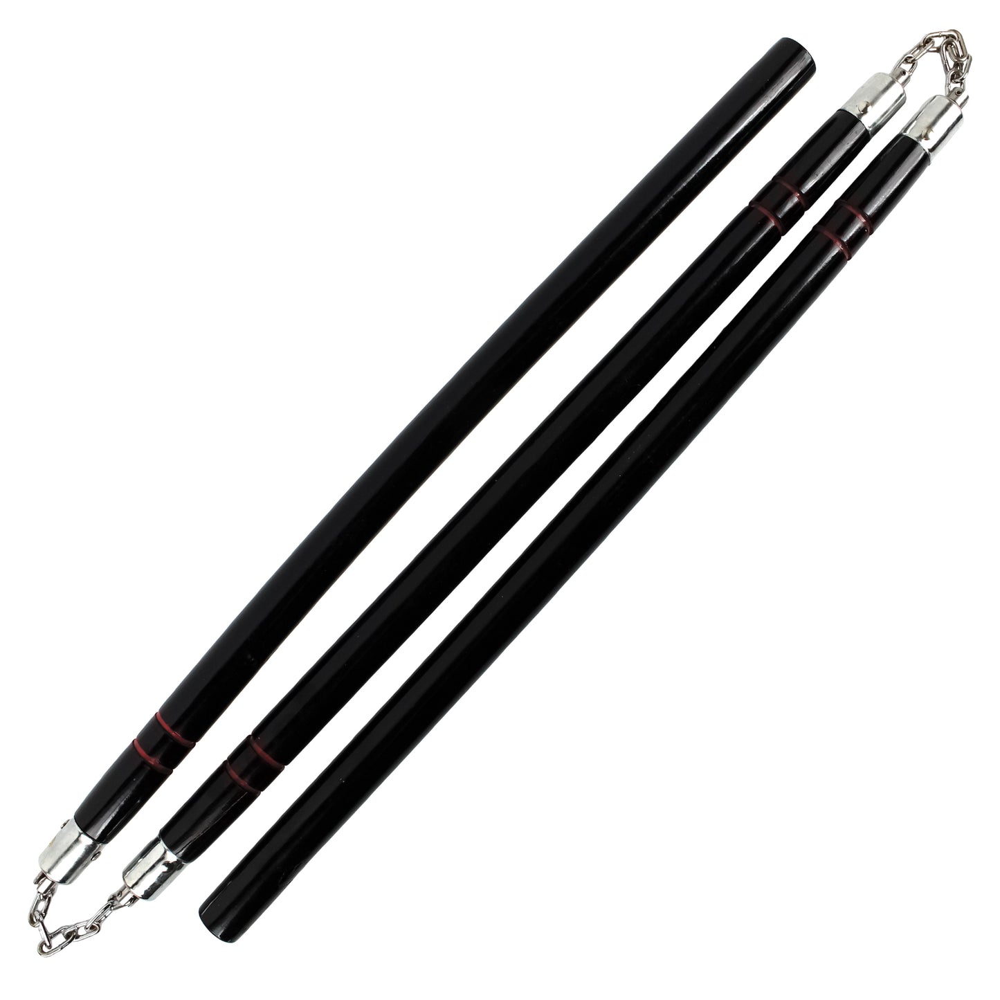 3-Section Black Wooden Staff | Martial Arts Training Weapon