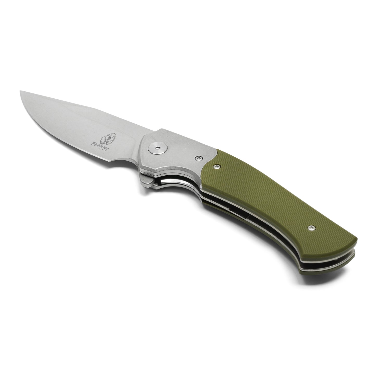 Buckshot Knives - 8.75" 2-Tone Green D2 Steel | Ball Bearing Pocket Knife