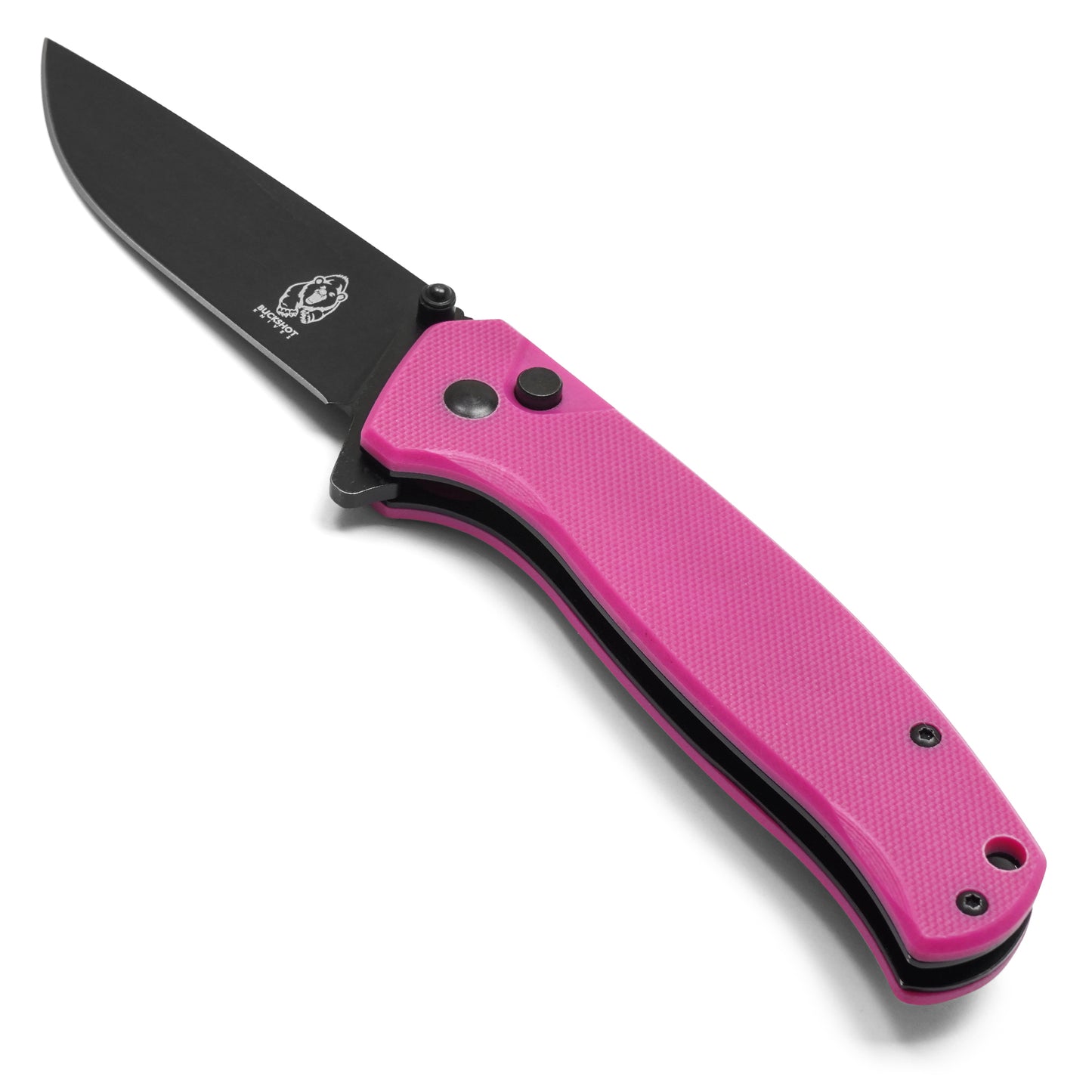 Buckshot Knives - 7.75" Pink D2 | Ball Bearing Pocket Knife