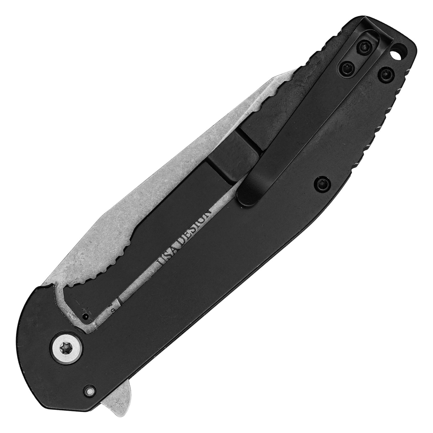 Buckshot Knives - 8.25" Black Carbon Fiber D2 Steel | Ball Bearing Pocket Knife