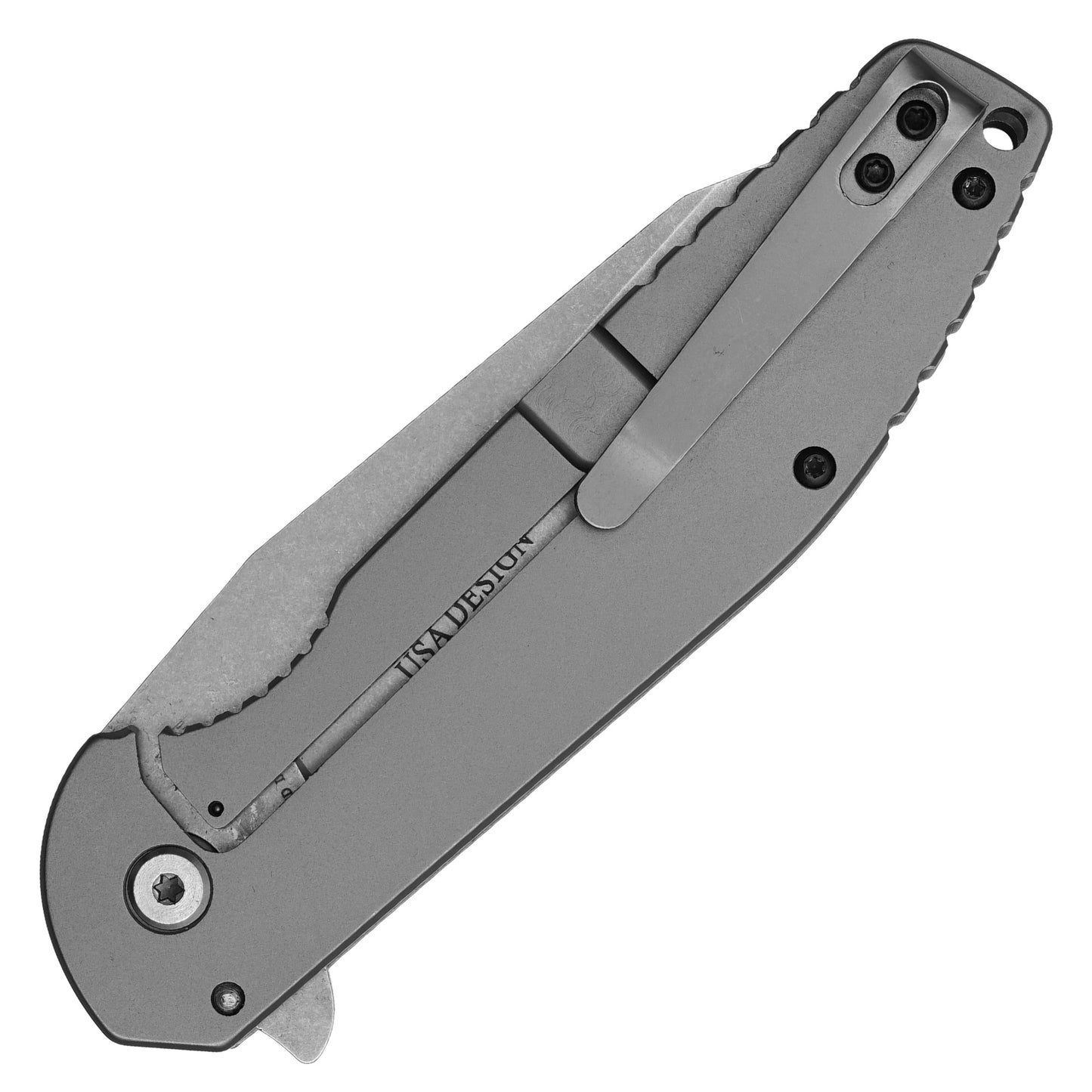 Buckshot Knives - 8.25" Gray Carbon Fiber D2 Steel | Ball Bearing Pocket Knife