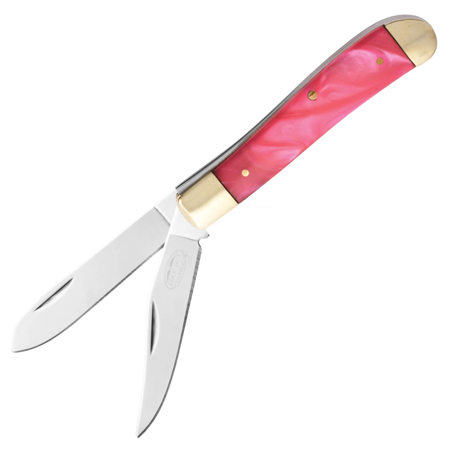 Buckshot - 7.5" Marbled Pink Trapper | 2-Blade Folding Pocket Knife