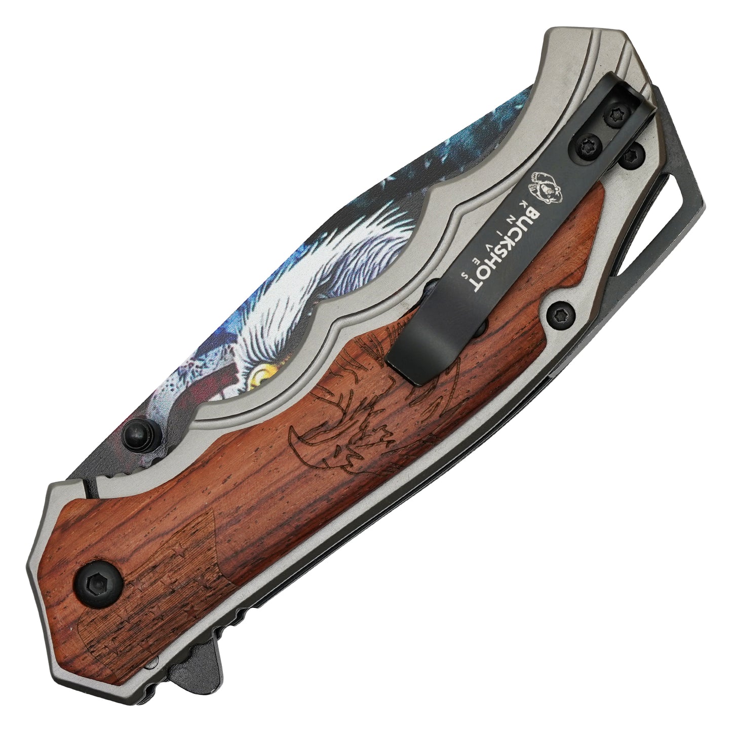8.25” Eagle Wood | Spring Assisted Pocket Knife