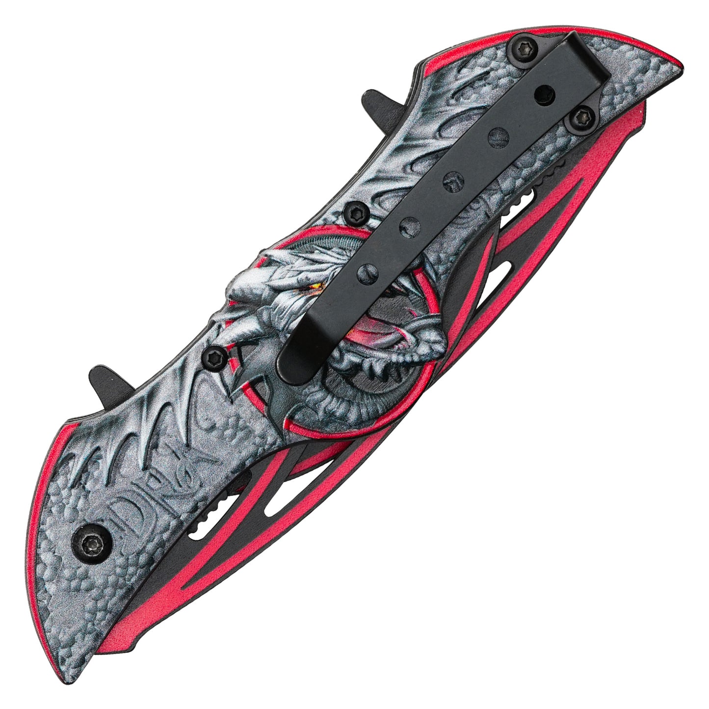Wartech - 10.5” Red Dragon | Spring Assisted Pocket Knife