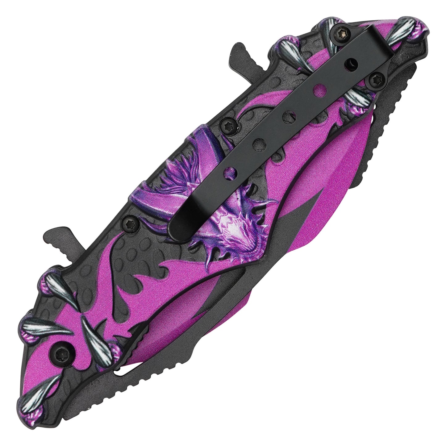 Wartech - 11" Purple Dragon | Spring Assisted Pocket Knife