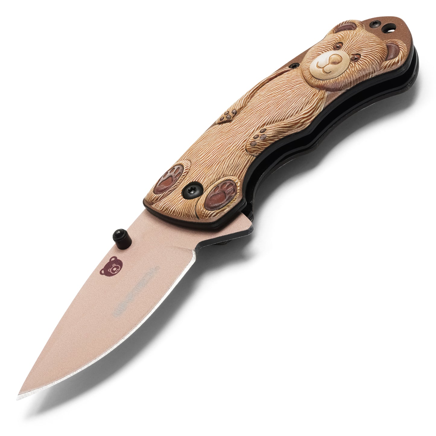 Wartech - 6.75" Brown Bear 3D | Spring Assisted Pocket Knife