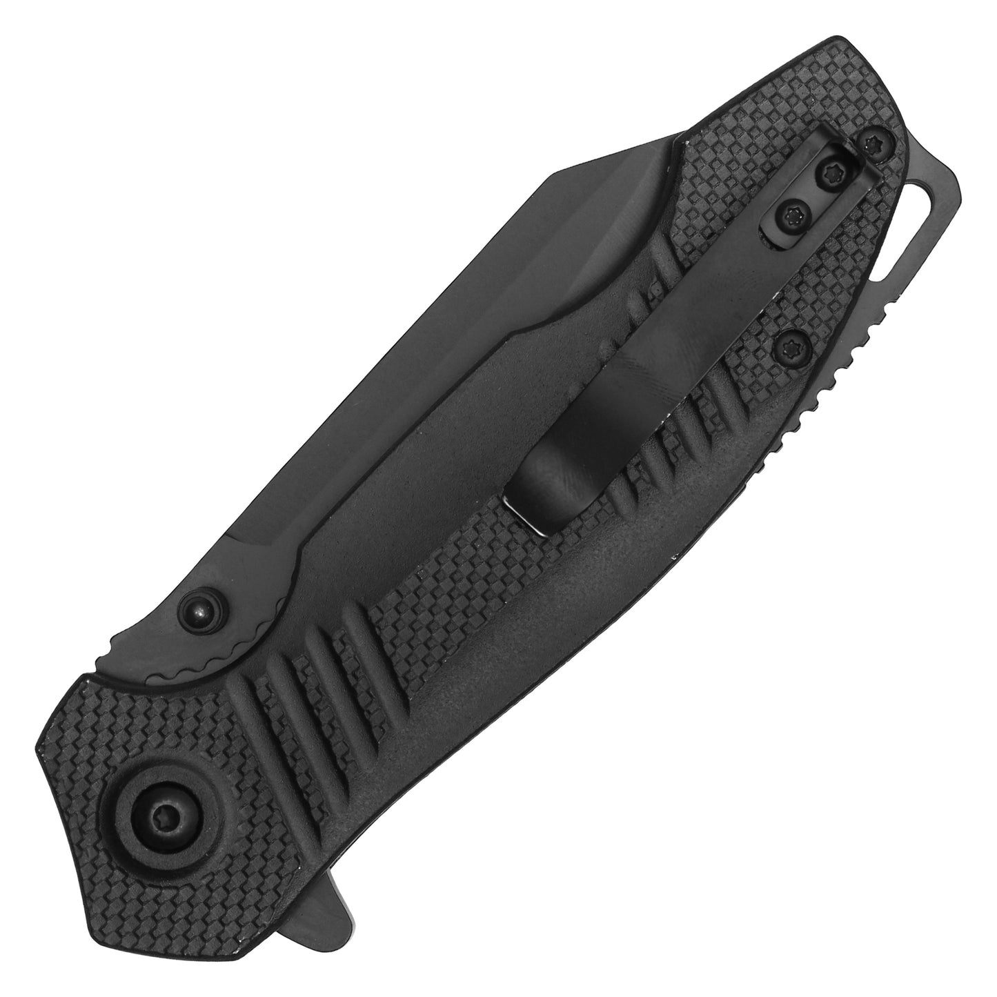 Wartech - 8.25" Tactical Black | Spring Assisted Pocket Knife