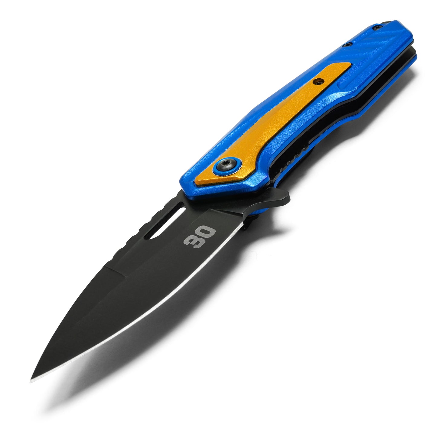 Wartech - 8" "#30" Blue & Gold | Folding Pocket Knife