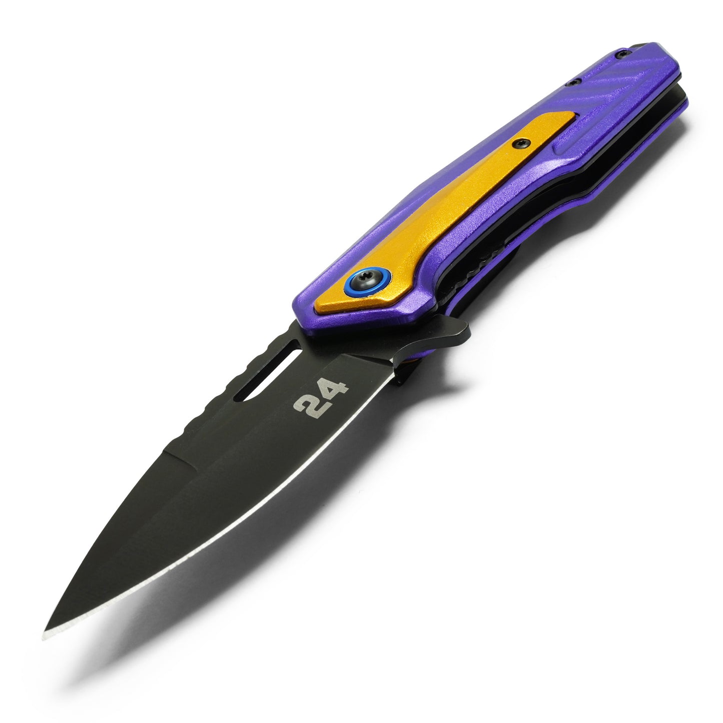 Wartech - 8" "#24" Purple & Gold | Folding Pocket Knife