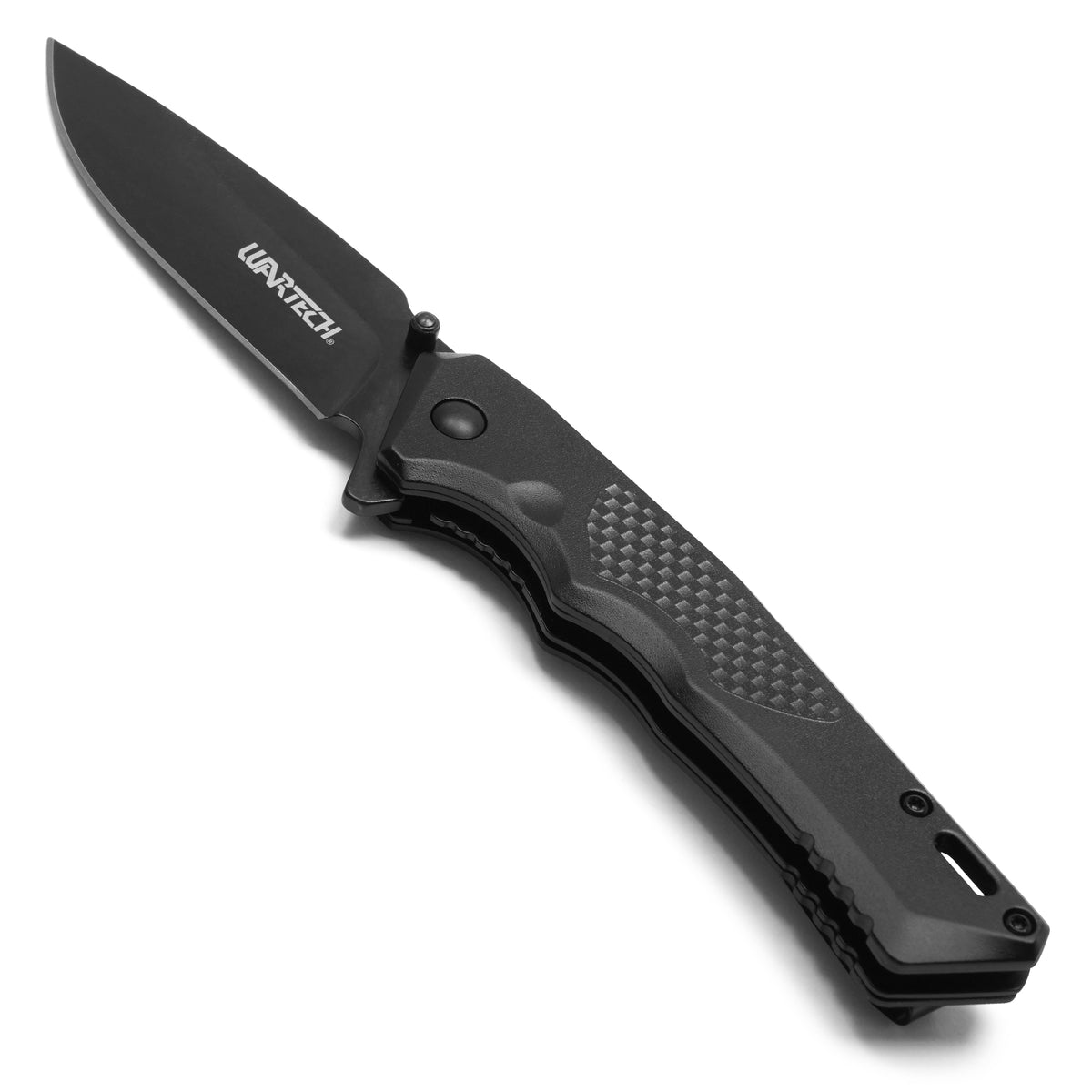 Wartech - 7.75" Black Carbon | Spring Assisted Pocket Knife