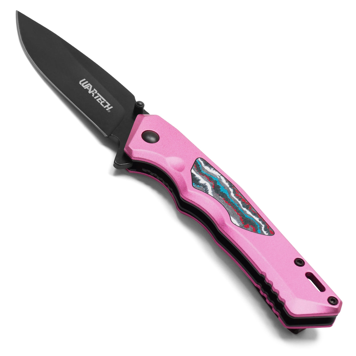Wartech - 7.75" Pink Acid Marble | Spring Assisted Pocket Knife