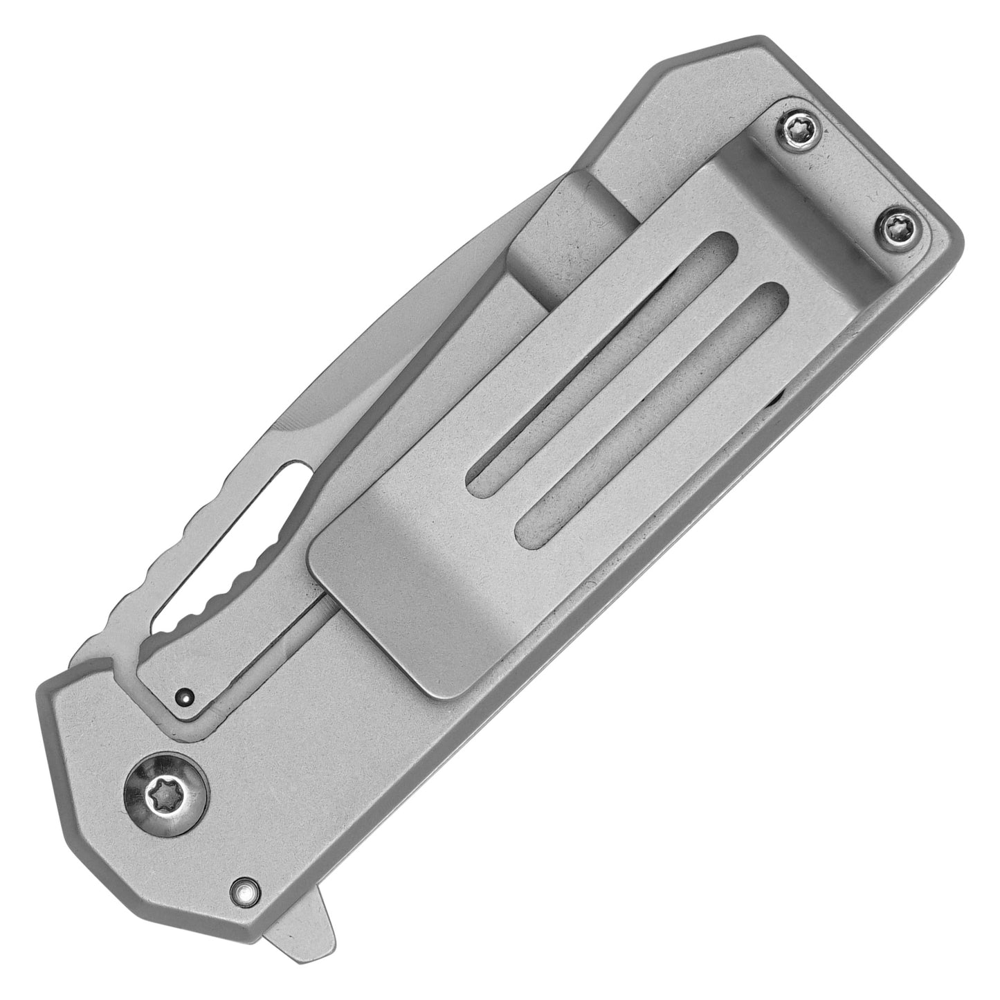 Wartech - 6.25” Silver USA Flag | Spring Assisted Pocket Knife