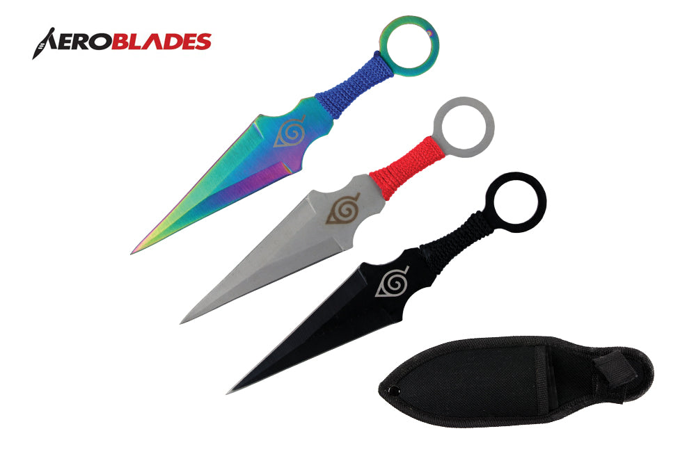 6.5-inch 3pc set Mix color Kunai throwing knife