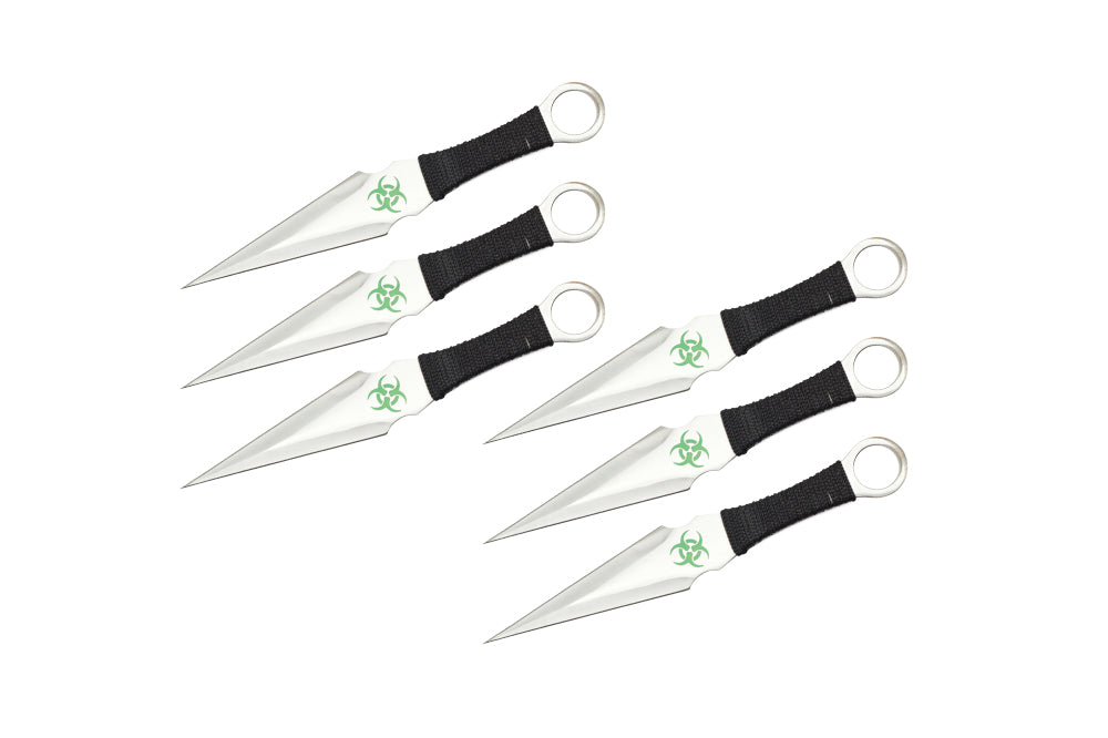 9 6pcs set zombie throwing knife-inch