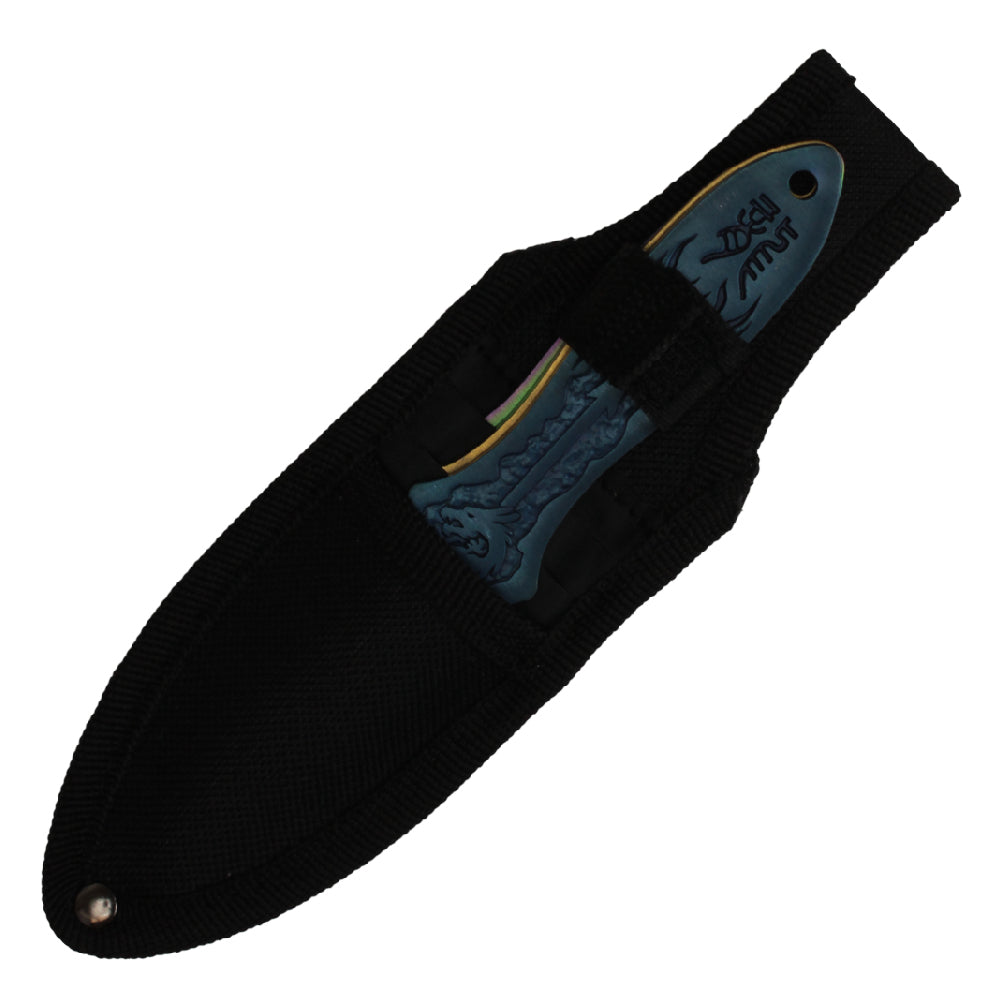 6.5-Inch 3Pc. Assorted Color Stainless Steel Dragon Throwing Knive Set