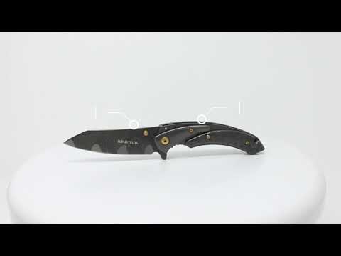Wartech - 8" Wooden Onlay | Spring Assisted Pocket Knife