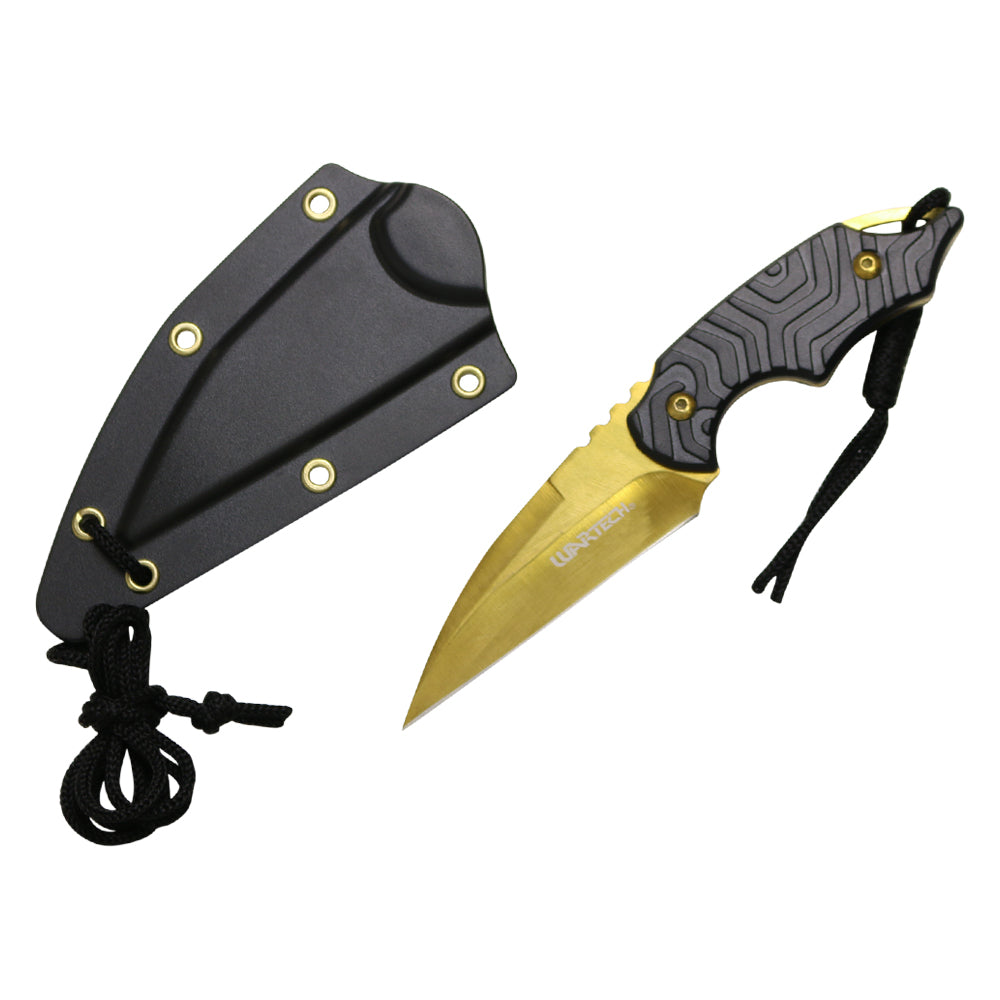 6-inch Gold Blade Knife w Paracord and Sheath