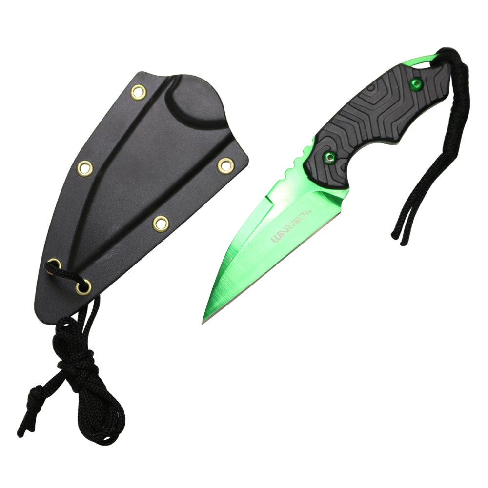 6-inch Green Blade Knife w Paracord and Sheath