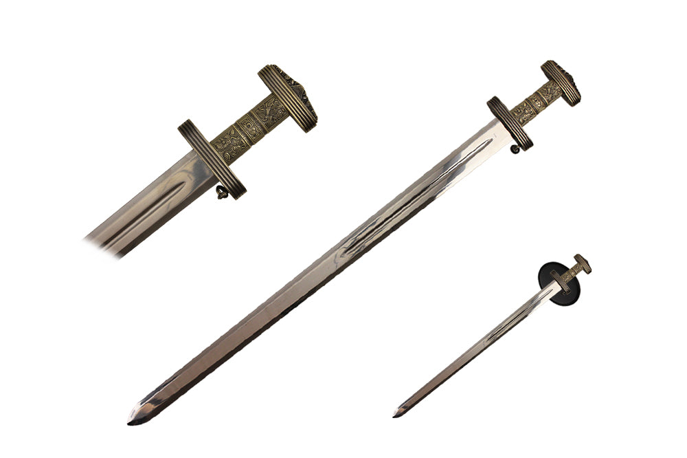 37-inch Stainless Steel Blade Viking Sword w Plaque