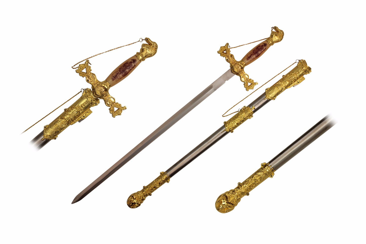 35-inch Templar Crusader Knight of St. John Masonic Sword