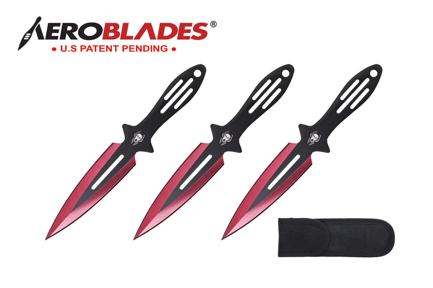 6.5-inch 3pc Set Red Black Blade Thrower