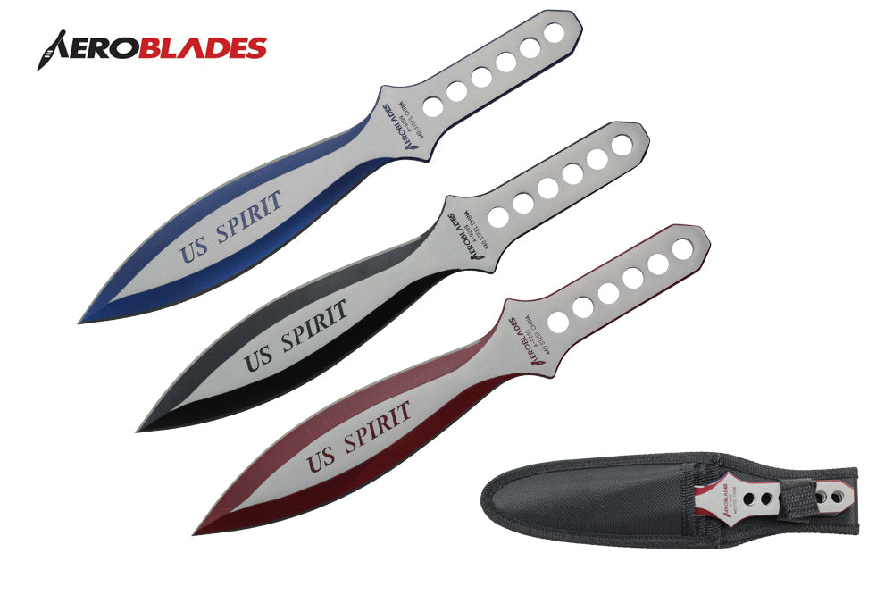 6.5-inch 3 pcs set two tones blade throwing knife