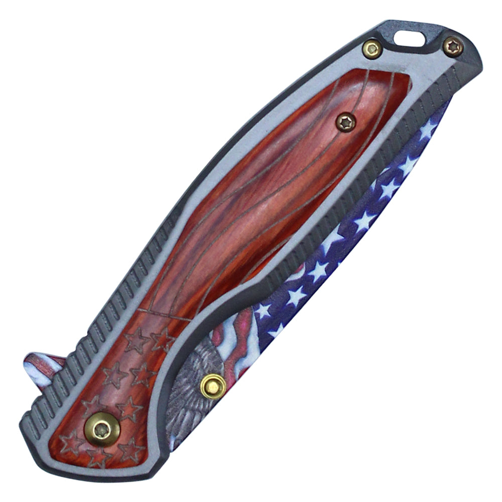 Wartech - 8" American Eagle | Spring Assisted Pocket Knife