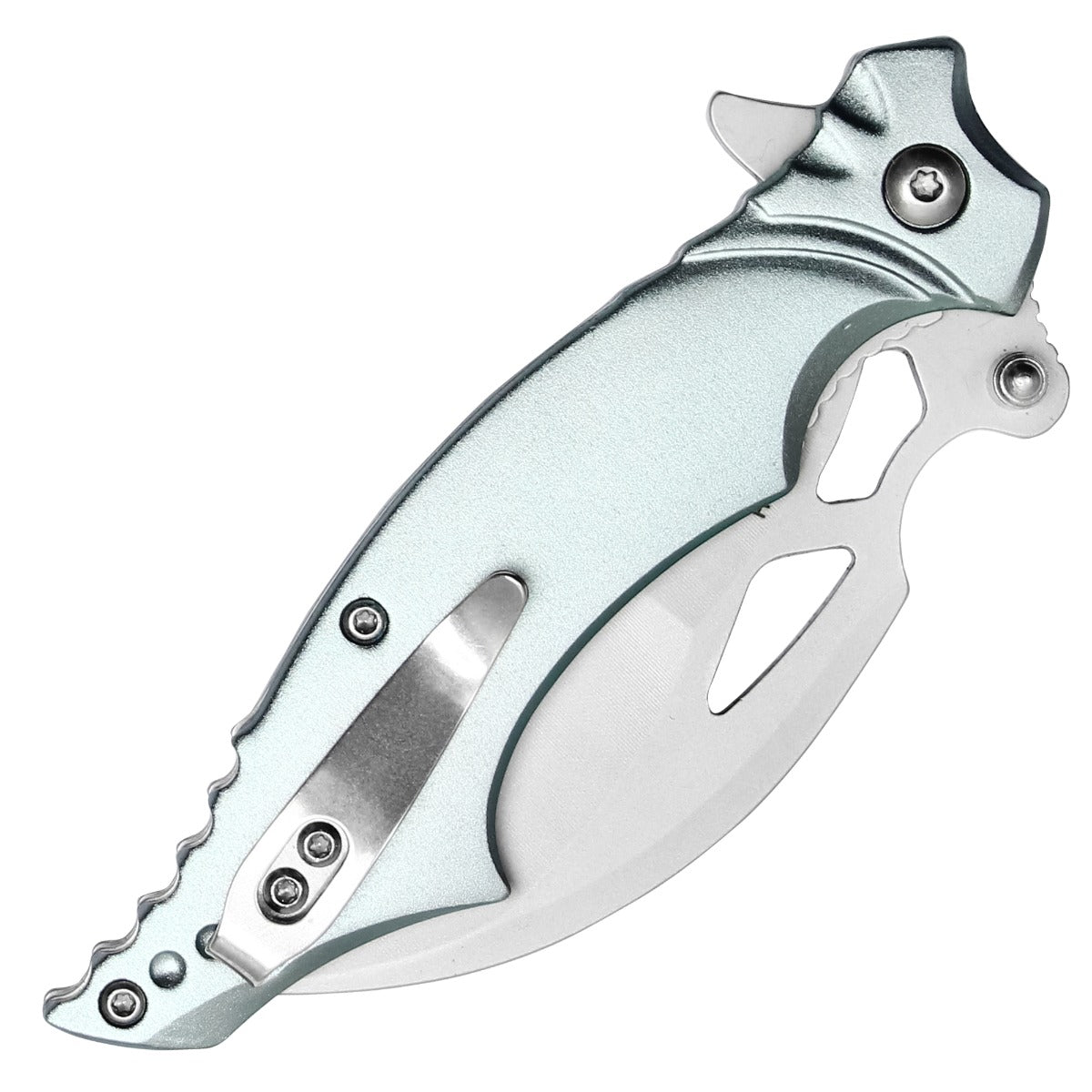 Wartech - 7.5" Chrome Dragon | Spring Assisted Pocket Knife
