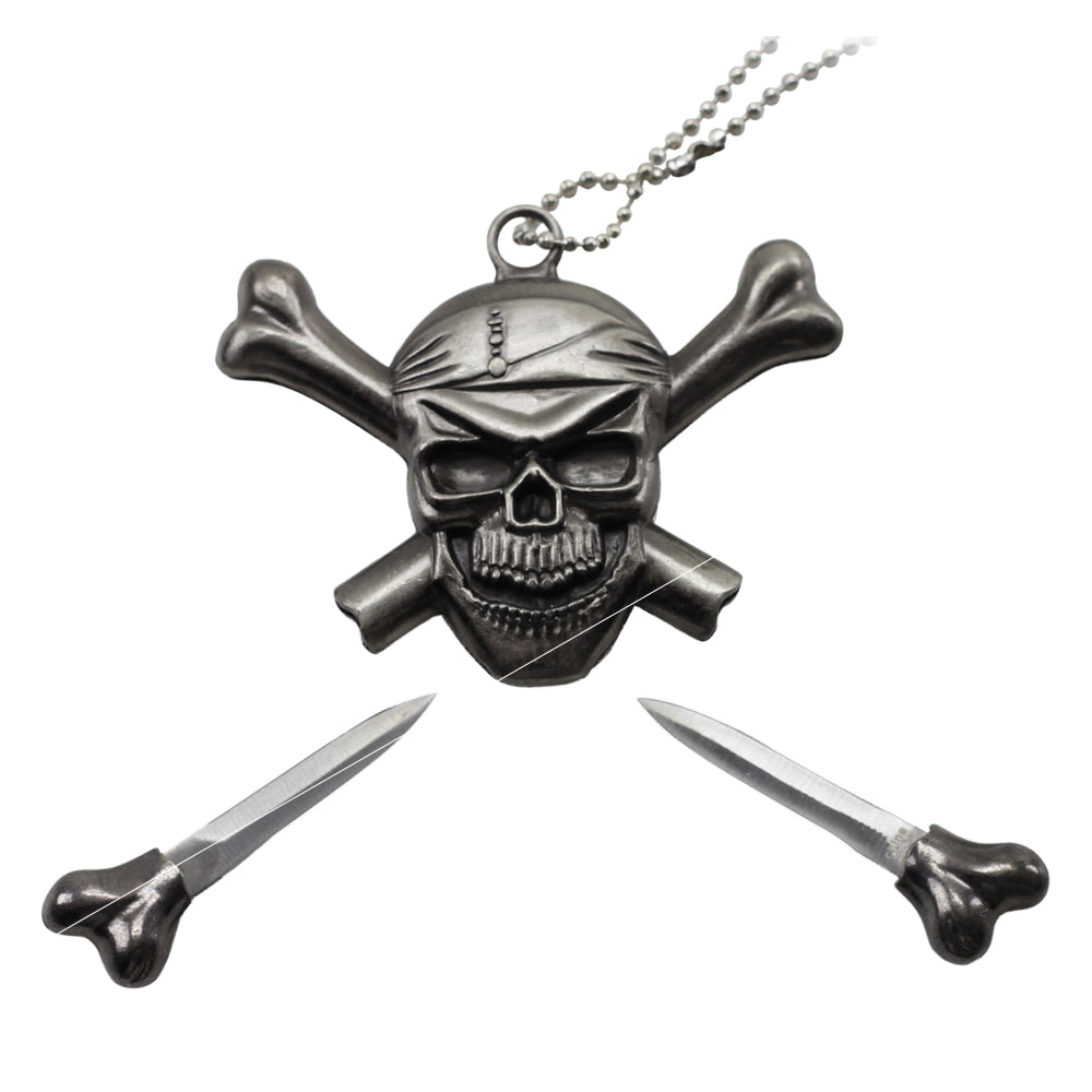 Pirate Cross Bones w/ Necklace and Hidden Blade