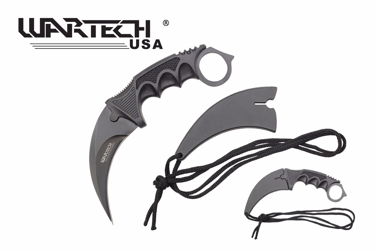 7.5-inch Black Necklace Knife