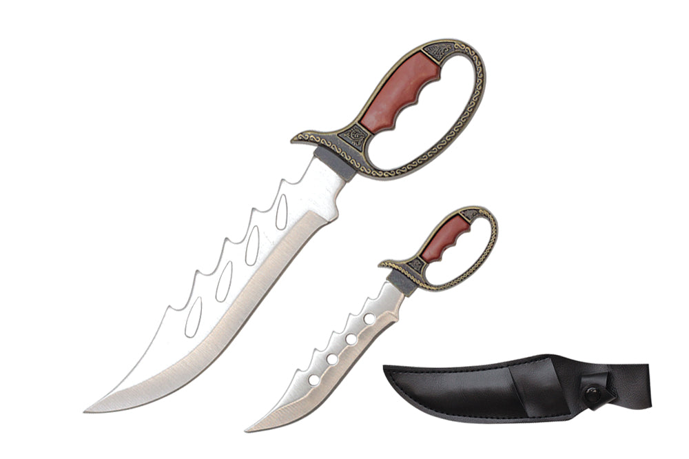 Twin Curved Blade Letter Openers Replica | Collectible Steel Mini Knife Set