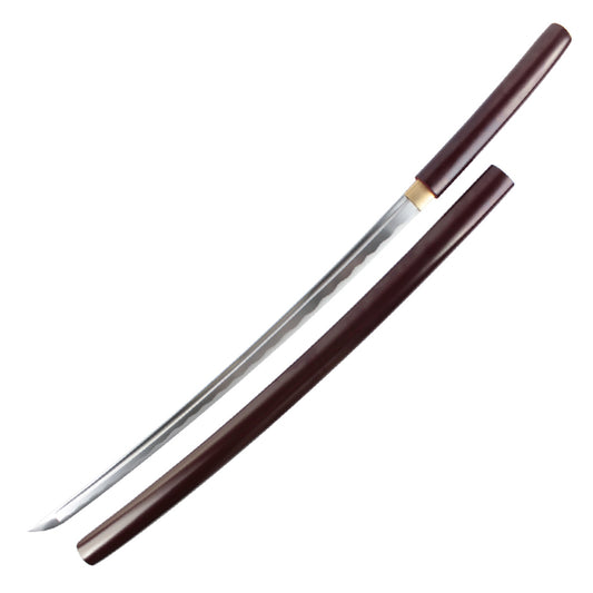 40" Red Shirasaya w/ Scabbard | Collectible 1045 Carbon Steel Katana