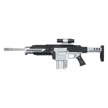 34.5" – Black & Silver Sci-Fi Rifle | Collectible Foam Replica Gun