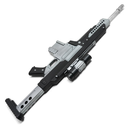34.5" – Black & Silver Sci-Fi Rifle | Collectible Foam Replica Gun