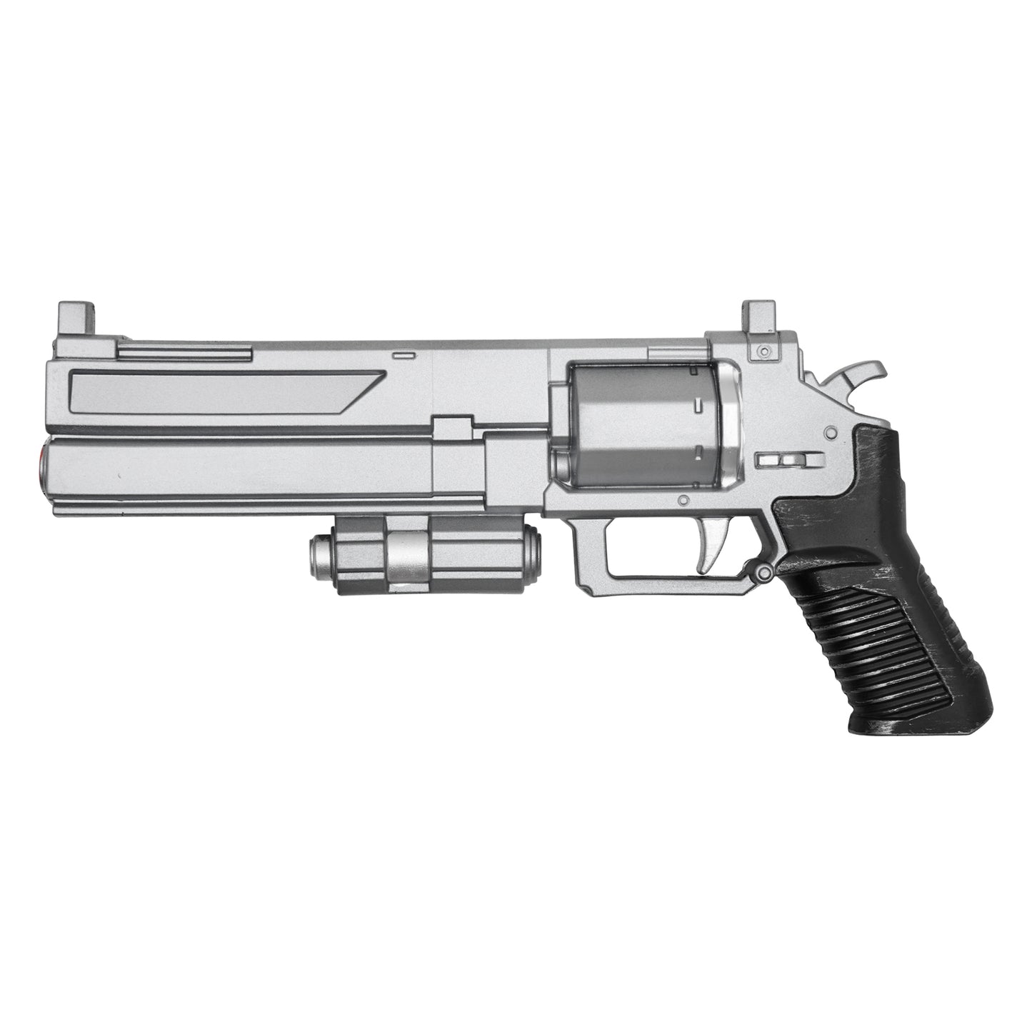 13.75" – Silver & Black Heavy Foam Revolver | Collectible Foam Replica Gun