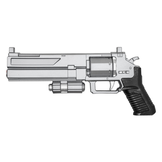 13.75" – Silver & Black Heavy Foam Revolver | Collectible Foam Replica Gun