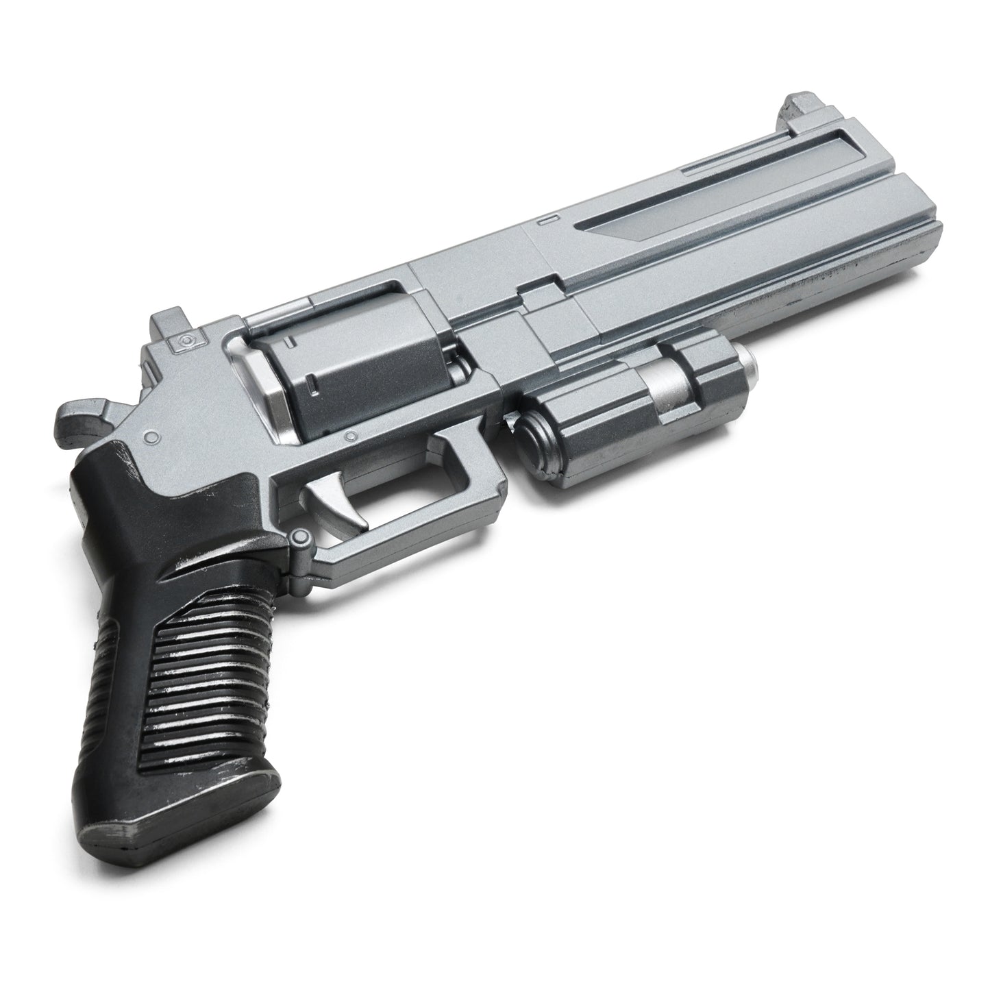 13.75" – Silver & Black Heavy Foam Revolver | Collectible Foam Replica Gun