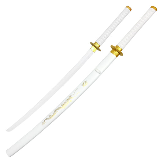 40" White Dragon Katana | Collectible Foam Katana