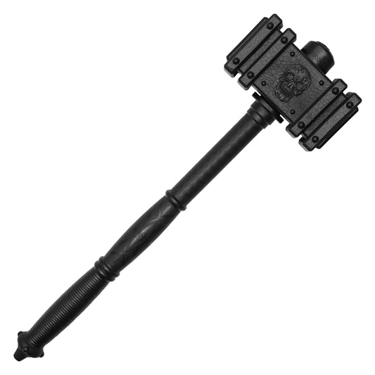 Medieval - 21.5” Black Skull War Hammer Replica | Collectible Training Hammer