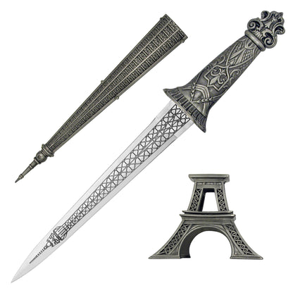 10" Eiffel Tower with Dagger | Collectible Display Dagger