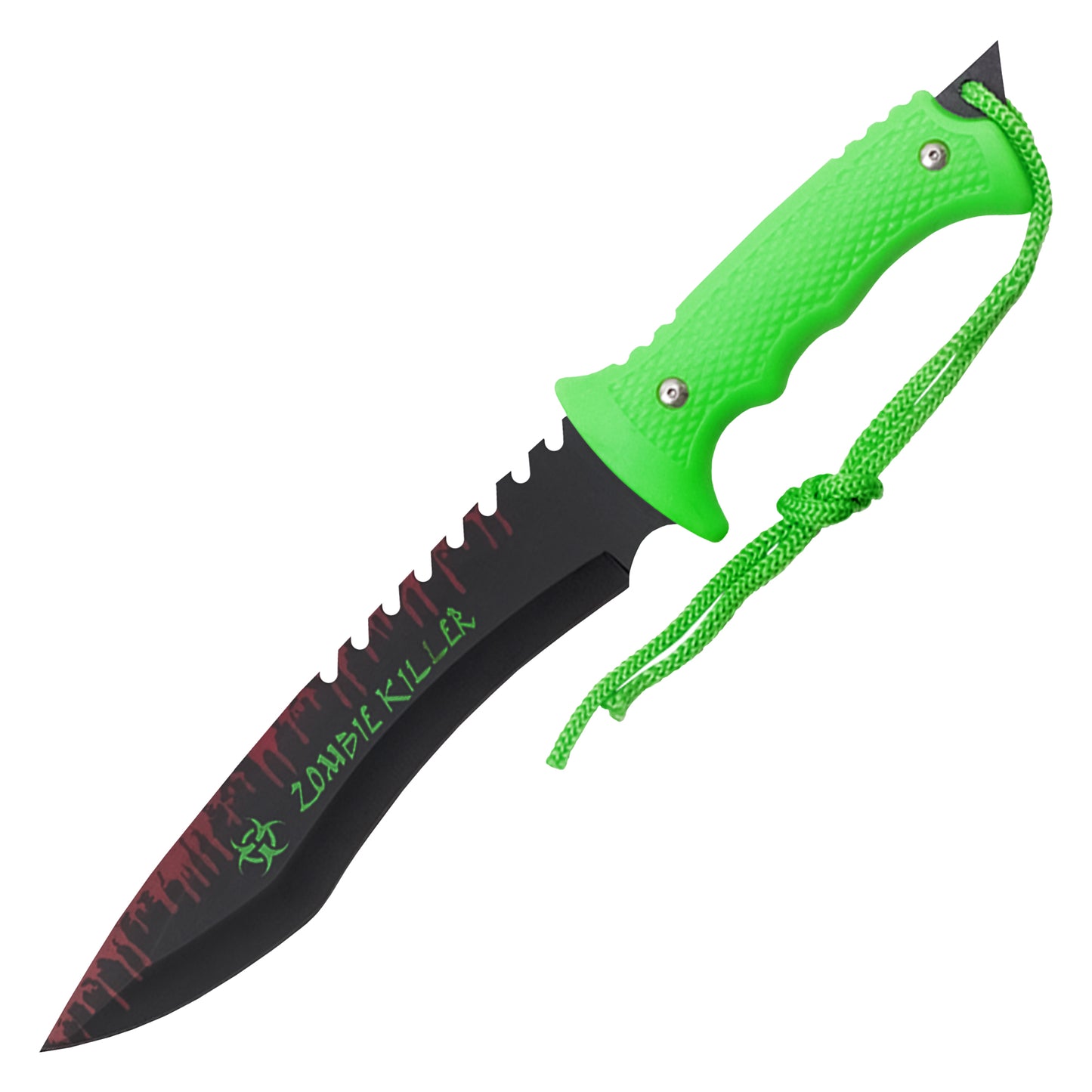 Biohazard - 13" Green Zombie Slayer | Fixed Blade Hunting Knife