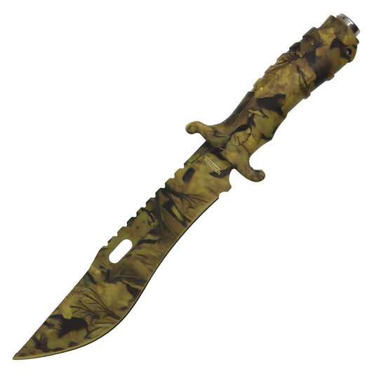 Wartech - 12.88” Camo Hunting Knife | Fixed Blade Knife