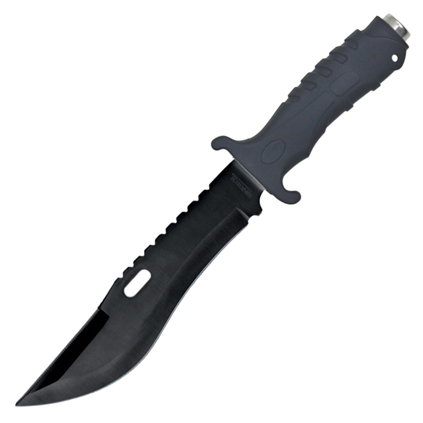 Wartech - 10.5" Black Glass Breaker | Fixed Blade Hunting Knife