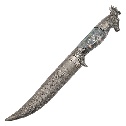 11.5" Deer Head Handle | Collectible Display Dagger